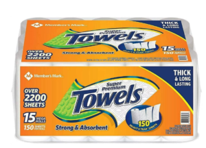 Super Premium 2-Ply Paper Towels (15 Rolls, 146 Sheets per Roll) (15 Rolls)